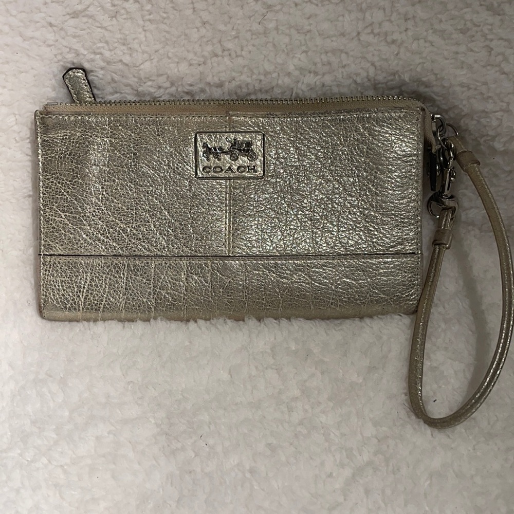 Gold Coach Wristlet